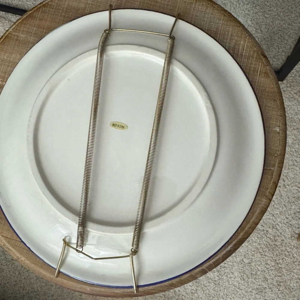 Vibrant Yellow Plate with Grapes Design
